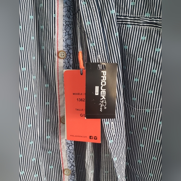 ProjekRaw Short Sleeve Button Up NWT - Picture 6 of 6